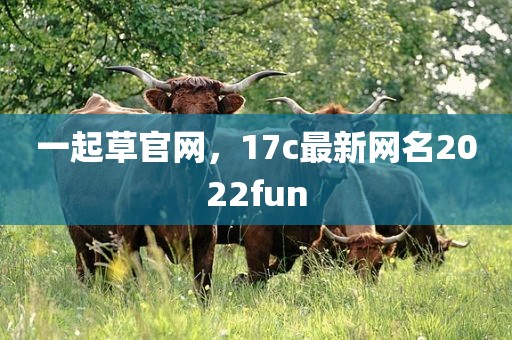 一起草官网，17c最新网名2022fun