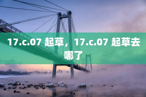 17.c.07 起草，17.c.07 起草去哪了