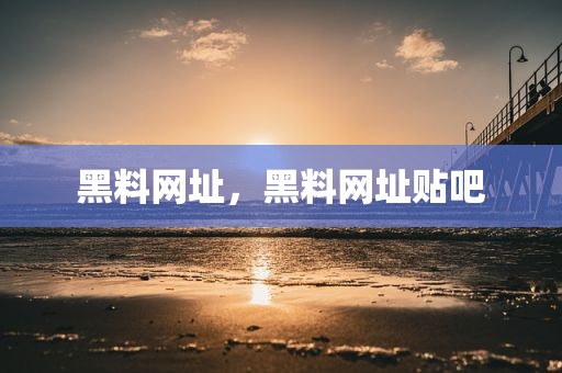 黑料网址，黑料网址贴吧