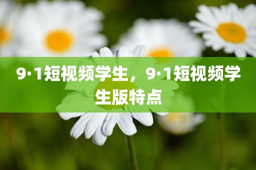 9·1短视频学生，9·1短视频学生版特点