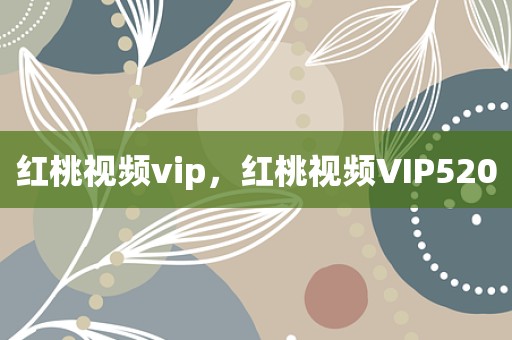 红桃视频vip，红桃视频VIP520