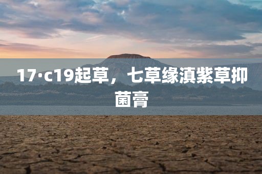 17·c19起草，七草缘滇紫草抑菌膏