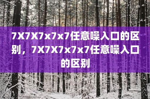7X7X7x7x7任意噪入口的区别，7X7X7x7x7任意噪入口的区别
