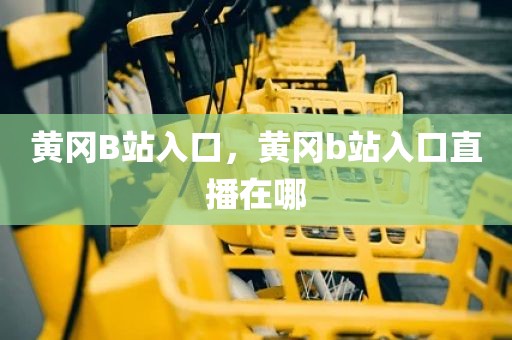 黄冈B站入口，黄冈b站入口直播在哪
