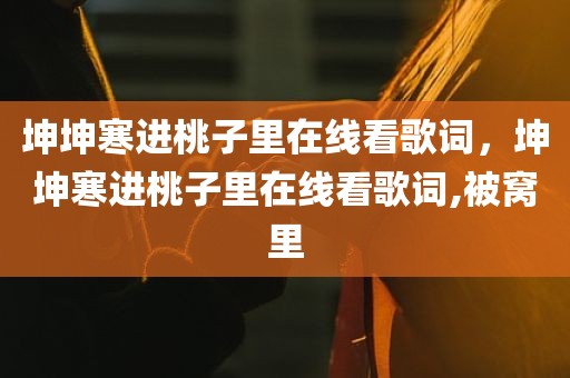 坤坤寒进桃子里在线看歌词，坤坤寒进桃子里在线看歌词,被窝里