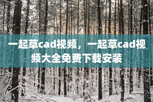 一起草cad视频，一起草cad视频大全免费下载安装