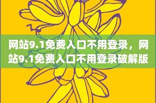 网站9.1免费入口不用登录，网站9.1免费入口不用登录破解版