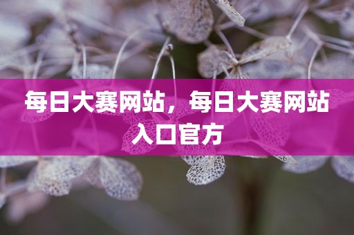 每日大赛网站，每日大赛网站入口官方