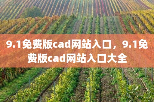 9.1免费版cad网站入口，9.1免费版cad网站入口大全