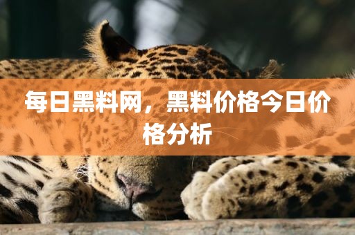 每日黑料网，黑料价格今日价格分析