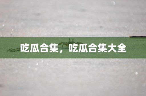 吃瓜合集，吃瓜合集大全