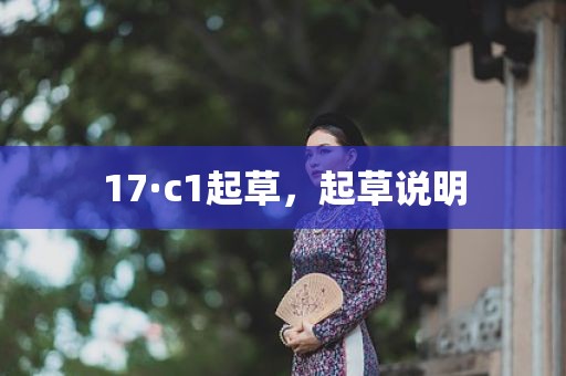 17·c1起草，起草说明