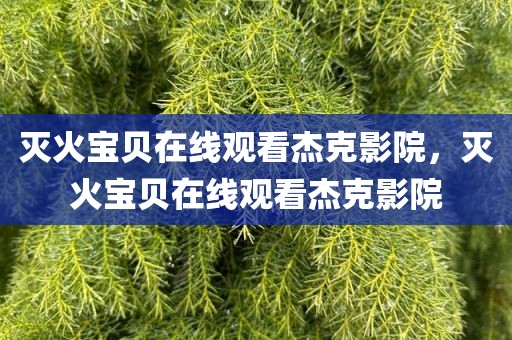 灭火宝贝在线观看杰克影院，灭火宝贝在线观看杰克影院