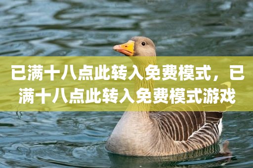 已满十八点此转入免费模式，已满十八点此转入免费模式游戏