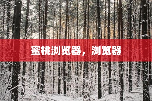 蜜桃浏览器，浏览器