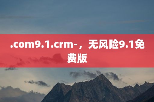 .com9.1.crm-，无风险9.1免费版