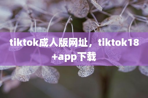 tiktok成人版网址，tiktok18+app下载