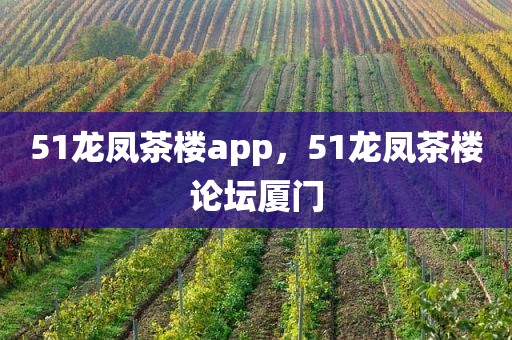 51龙凤茶楼app，51龙凤茶楼论坛厦门