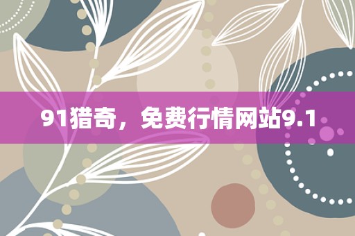 91猎奇，免费行情网站9.1