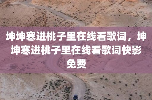 坤坤寒进桃子里在线看歌词，坤坤寒进桃子里在线看歌词快影免费
