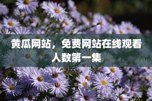黄瓜网站，免费网站在线观看人数第一集