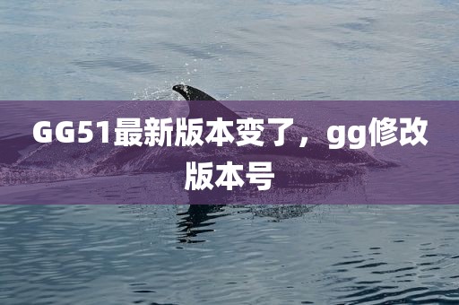 GG51最新版本变了，gg修改版本号