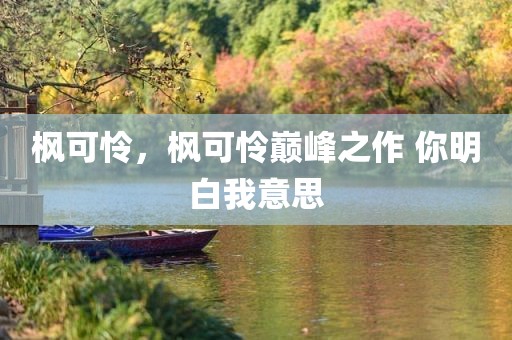 枫可怜，枫可怜巅峰之作 你明白我意思