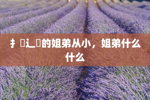 扌臿辶畐的姐弟从小，姐弟什么什么