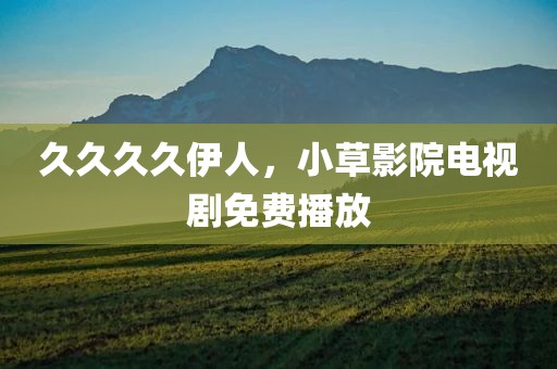 久久久久伊人，小草影院电视剧免费播放