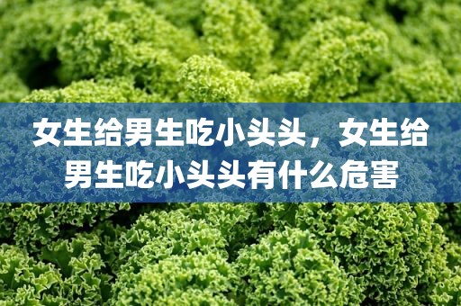 女生给男生吃小头头，女生给男生吃小头头有什么危害