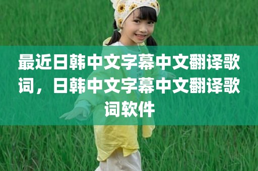 最近日韩中文字幕中文翻译歌词，日韩中文字幕中文翻译歌词软件