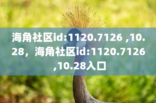 海角社区id:1120.7126 ,10.28，海角社区id:1120.7126 ,10.28入口