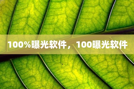 100%曝光软件，100曝光软件