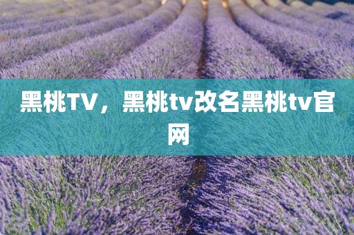 黑桃TV，黑桃tv改名黑桃tv官网