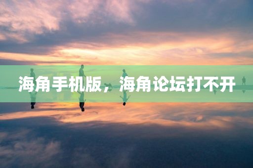 海角手机版，海角论坛打不开