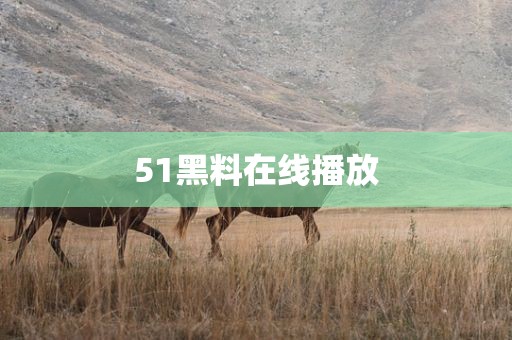 51黑料在线播放