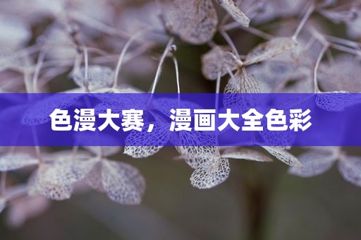 色漫大赛，漫画大全色彩