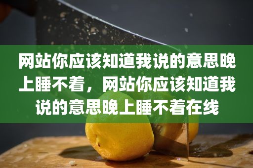 网站你应该知道我说的意思晚上睡不着，网站你应该知道我说的意思晚上睡不着在线