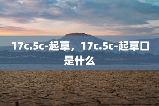 17c.5c-起草，17c.5c-起草口是什么