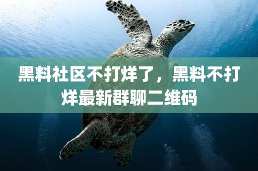 黑料社区不打烊了，黑料不打烊最新群聊二维码