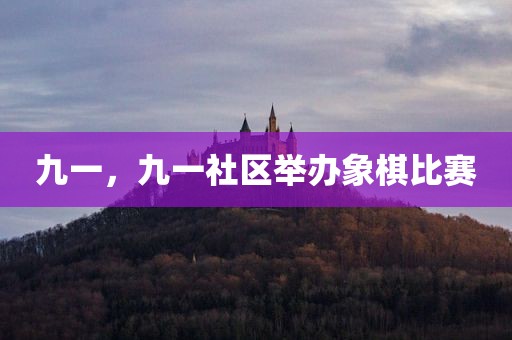 九一，九一社区举办象棋比赛