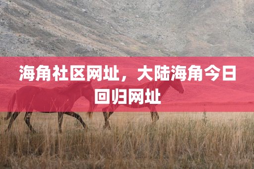 海角社区网址，大陆海角今日回归网址