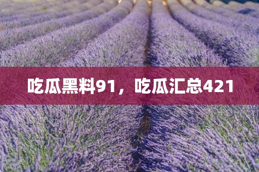 吃瓜黑料91，吃瓜汇总421