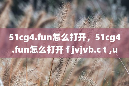 51cg4.fun怎么打开，51cg4.fun怎么打开 f jvjvb.c t ,u