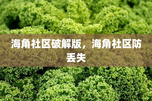 海角社区破解版，海角社区防丢失