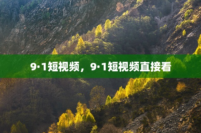 9·1短视频，9·1短视频直接看