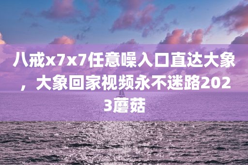 八戒x7x7任意噪入口直达大象，大象回家视频永不迷路2023蘑菇