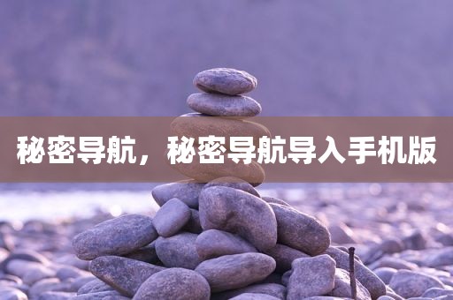 秘密导航，秘密导航导入手机版