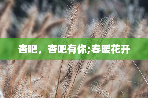 杏吧，杏吧有你;春暖花开