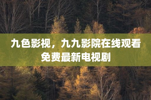 九色影视，九九影院在线观看免费最新电视剧